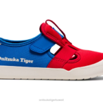 Onitsuka Tiger أطفال المكسيك 66 صندل F20P642 أحذية أحمر كلاسيكي/أزرق مباشر