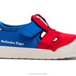 Onitsuka Tiger أطفال المكسيك 66 صندل F20P657 أحذية أحمر كلاسيكي/أزرق مباشر