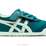 Onitsuka Tiger أطفال المكسيك 66 F20P643 أحذية صبغة الصنوبر/النعناع المخملية