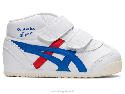 Onitsuka Tiger أطفال المكسيك منتصف العداء نهاية الخبر F20P658 أحذية أبيض/أزرق مباشر