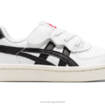 Onitsuka Tiger أطفال جي إس إم F20P633 أحذية أبيض أسود