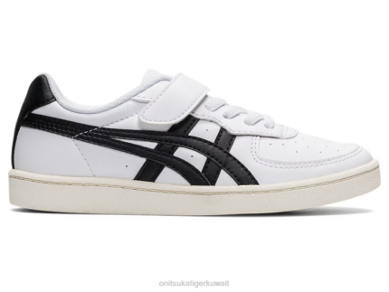 Onitsuka Tiger أطفال جي إس إم F20P653 أحذية أبيض أسود