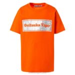 Onitsuka Tiger أطفال فانلة تي شيرت مطبوع عليها بالجرافيت F20P671 ملابس هابانيرو