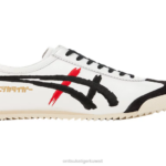 Onitsuka Tiger رجال المكسيك 66 ديلوكس F20P135 أحذية أبيض أسود