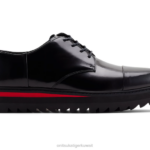 Onitsuka Tiger رجال ديربي F20P220 أحذية أسود/أحمر كلاسيكي
