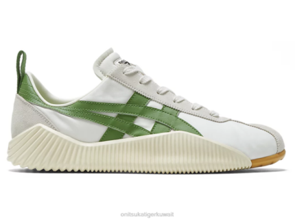 Onitsuka Tiger للجنسين acromount F20P33 أحذية كريمة / سبانخ خضراء