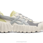 Onitsuka Tiger للجنسين أسناني ليرة سورية F20P109 أحذية كريم/رمادي جليدي