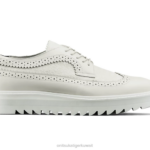 Onitsuka Tiger للجنسين البروغ حذاء أيرلندي F20P216 أحذية أبيض