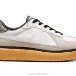 Onitsuka Tiger للجنسين الدقة F20P536 أحذية أبيض/أخضر