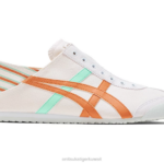 Onitsuka Tiger للجنسين المكسيك 66 باراتي F20P25 أحذية أبيض/برتقالي صدئ