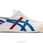 Onitsuka Tiger للجنسين المكسيك 66 باراتي F20P341 أحذية أبيض/أزرق كلاسيكي
