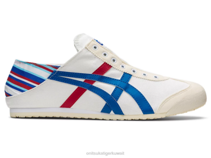 Onitsuka Tiger للجنسين المكسيك 66 باراتي F20P341 أحذية أبيض/أزرق كلاسيكي