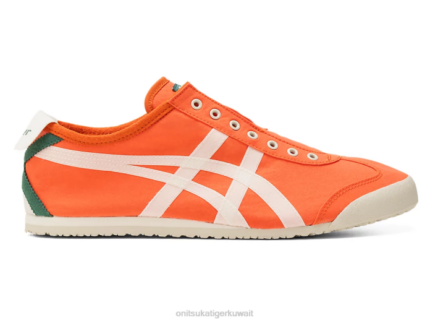 Onitsuka Tiger للجنسين المكسيك 66 سهل الارتداء F20P119 أحذية طماطم قرمزية / كريمة