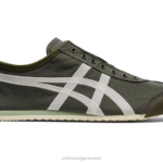 Onitsuka Tiger للجنسين المكسيك 66 سهل الارتداء F20P180 أحذية عباءة خضراء / البتولا
