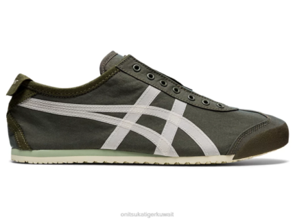 Onitsuka Tiger للجنسين المكسيك 66 سهل الارتداء F20P180 أحذية عباءة خضراء / البتولا