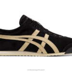 Onitsuka Tiger للجنسين المكسيك 66 سهل الارتداء F20P348 أحذية كريب أسود/خشبي