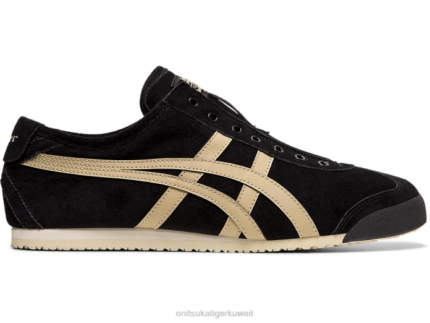 Onitsuka Tiger للجنسين المكسيك 66 سهل الارتداء F20P348 أحذية كريب أسود/خشبي