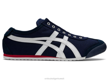Onitsuka Tiger للجنسين المكسيك 66 سهل الارتداء F20P362 أحذية البحرية / أوف وايت