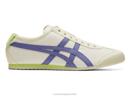 Onitsuka Tiger للجنسين المكسيك 66 سهل الارتداء F20P44 أحذية كريم/أزرق فائق النقاء