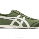Onitsuka Tiger للجنسين المكسيك 66 F20P260 أحذية عباءة خضراء / كريم