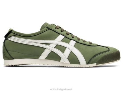 Onitsuka Tiger للجنسين المكسيك 66 F20P260 أحذية عباءة خضراء / كريم