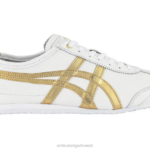 Onitsuka Tiger للجنسين المكسيك 66 F20P352 أحذية ذهب ابيض