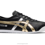Onitsuka Tiger للجنسين المكسيك 66 F20P357 أحذية الذهب الأسود