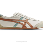 Onitsuka Tiger للجنسين المكسيك 66 F20P86 أحذية كريم / برتقال لاذع