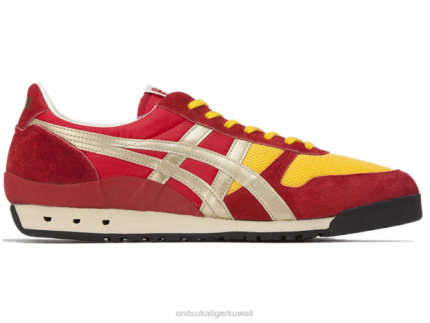 Onitsuka Tiger للجنسين النهائي 81 نانومتر F20P60 أحذية الأحمر الكلاسيكي/الذهب الخالص