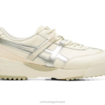 Onitsuka Tiger للجنسين الوفد السابق F20P112 أحذية كريم/الفضة النقية