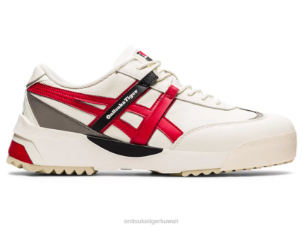 Onitsuka Tiger للجنسين الوفد السابق F20P265 أحذية كريم/أحمر كلاسيكي