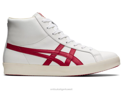 Onitsuka Tiger للجنسين فابر مرحبا نانومتر F20P138 أحذية أبيض/أحمر كلاسيكي