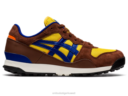 Onitsuka Tiger للجنسين هوريزونيا F20P42 أحذية الكروم الأصفر / الأزرق البروسي