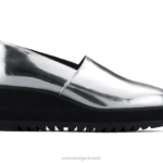 Onitsuka Tiger نحيف إسفين F20P571 أحذية فضة
