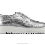 Onitsuka Tiger نحيف البروغ حذاء أيرلندي F20P566 أحذية فضة