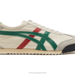 Onitsuka Tiger نحيف المكسيك 66 ديلوكس F20P532 أحذية كريم / أخضر